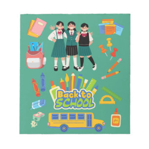 Back to School Supplies Trendy Cute Notepad