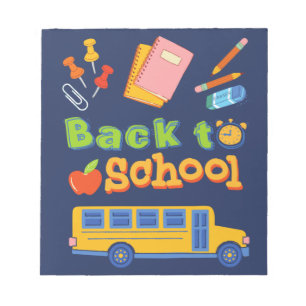 Back to School Supplies Trendy  Notepad