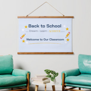 Back to School Tapestry Classroom Wall Decor