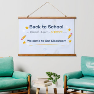 Back to School Tapestry Classroom Wall Decor