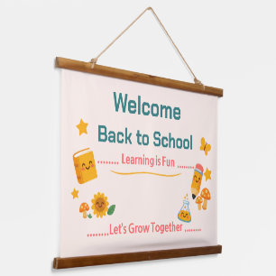 Back to School Tapestry Welcome Classroom Decor