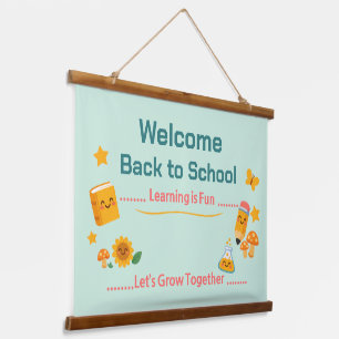 Back to School Tapestry Welcome Classroom Decor