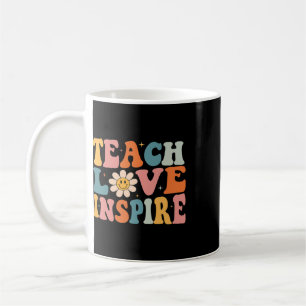 Back To School Teach Love Inspire Retro Teachers W Coffee Mug