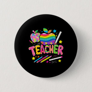 Back To School Teach Love Inspire Teacher Life Ins 6 Cm Round Badge