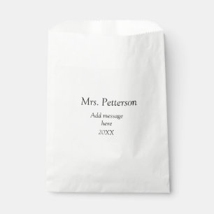 Back to school teacher appreciation add year class favour bag