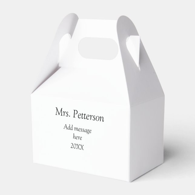 Back to school teacher appreciation add year class favour box (Front Side)