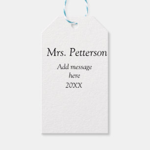 Back to school teacher appreciation add year class gift tags