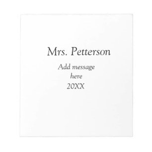 Back to school teacher appreciation add year class notepad