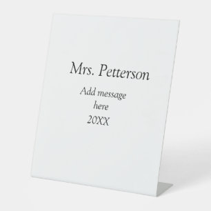 Back to school teacher appreciation add year class pedestal sign