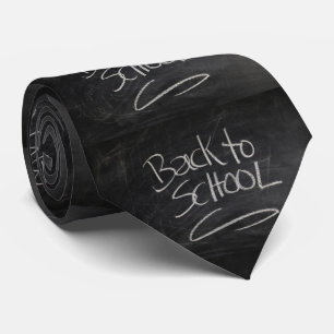 Back To School Teacher Blackboard Chalk Necktie