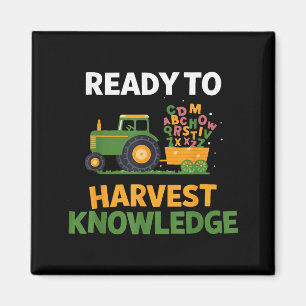 Back To School Teacher Farming Tractor Farmer Kids Magnet