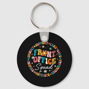 Back To School Teacher Front Office Squad Funny Fi Key Ring