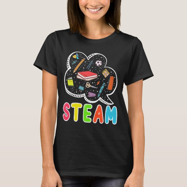 Back To School Teacher Gift Graphic STEAM T-Shirt (Front)