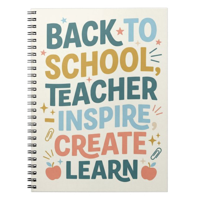 Back to School Teacher gift Notebook (Front)