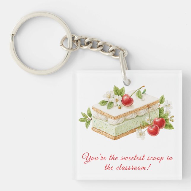 Back to School Teacher Gift – Personalised  Key Ring (Front)