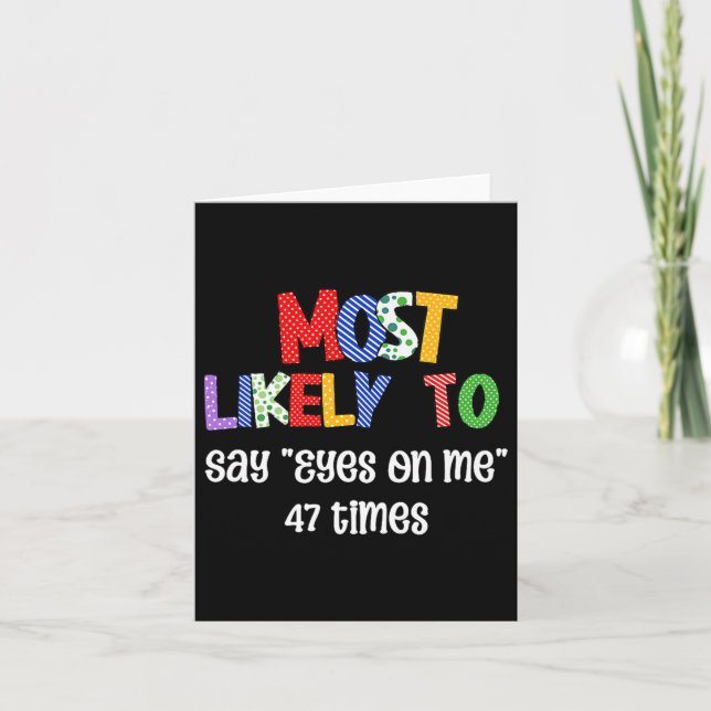 Back To School Teacher Group - Funny Teacher Team  Card (Front)