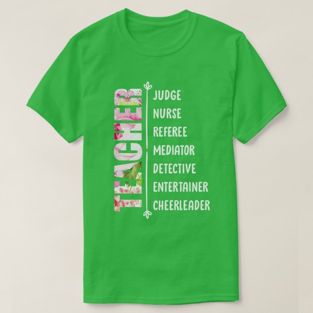 Back to school-teacher judge nurse referee mediato T-Shirt (Design Front)