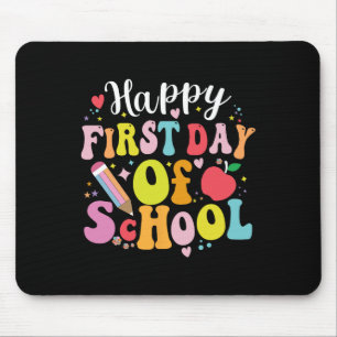 Back To School Teacher Student Happy First Day Of  Mouse Pad