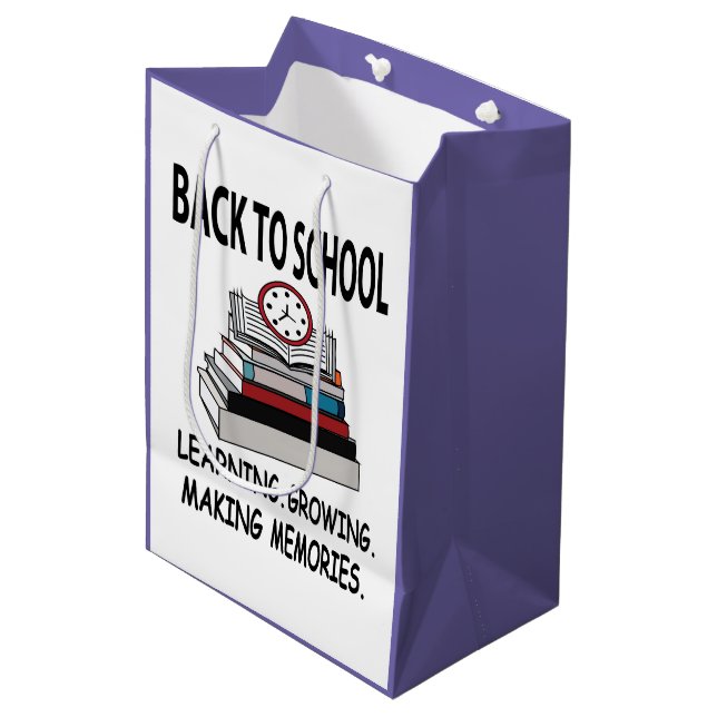 Back To School Teacher Student  Medium Gift Bag (Front Angled)