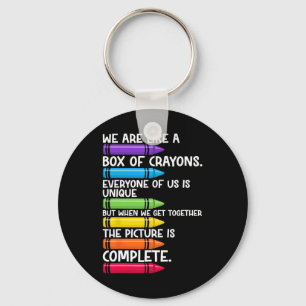 Back To School Teacher We Are Like A Box Of Crayon Key Ring