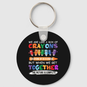 Back To School Teacher We Are Like A Box Of Crayon Key Ring