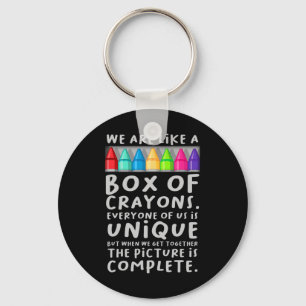 Back To School Teacher We Are Like A Box Of Crayon Key Ring
