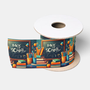 Back to School Teacher Welcome Blackboard Books Satin Ribbon