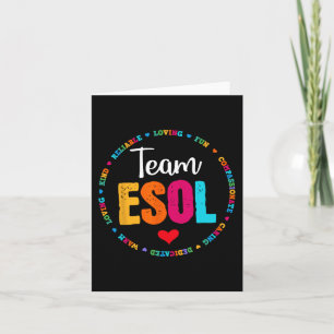 Back to school Teachers Crew Students - Team ESOL  Card