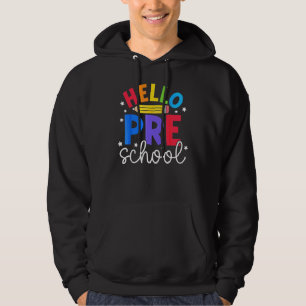 Back To School Teachers Kids Child Hello Preschool Hoodie