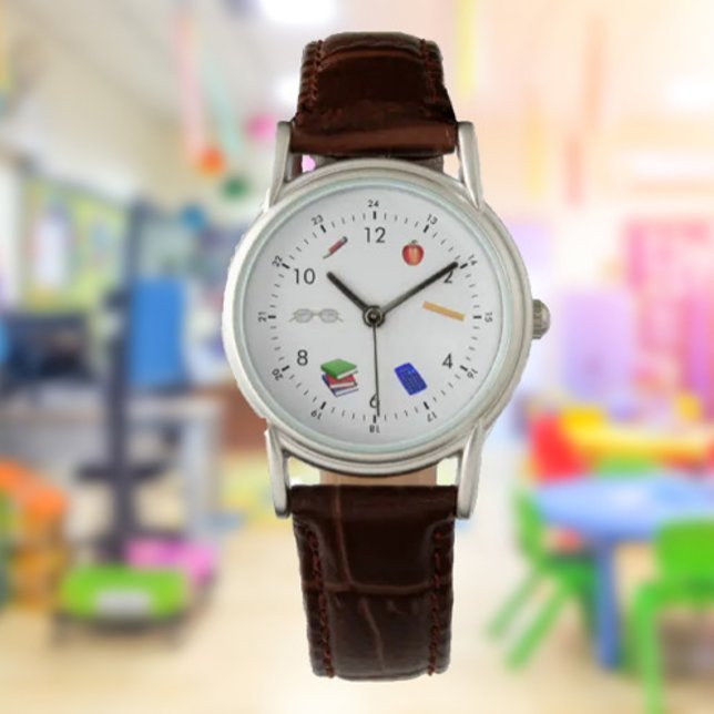 back-to-school teacher's leather watch (Creator Uploaded)