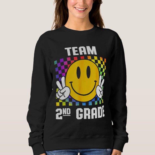 Back To School Team 2nd Garde Smile Back To School Sweatshirt (Front)