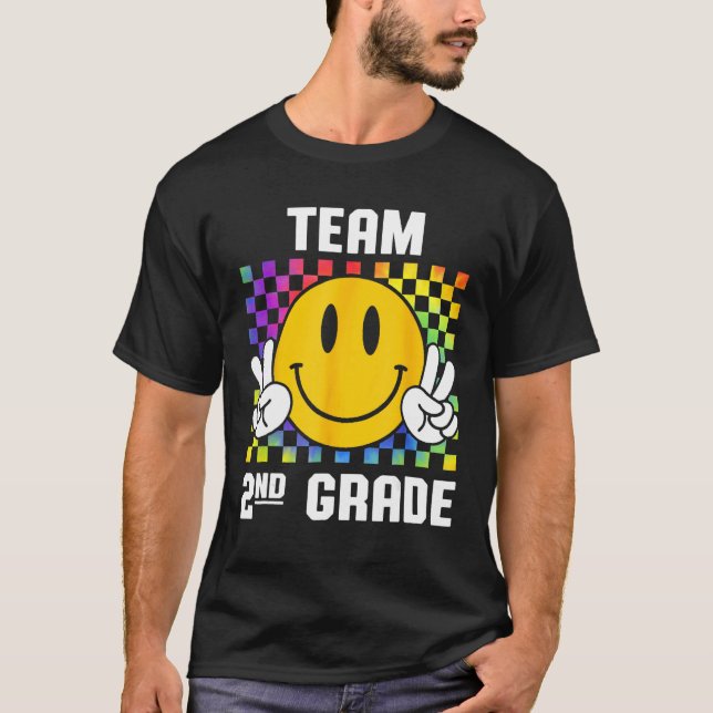 Back To School Team 2nd Garde Smile Back To School T-Shirt (Front)