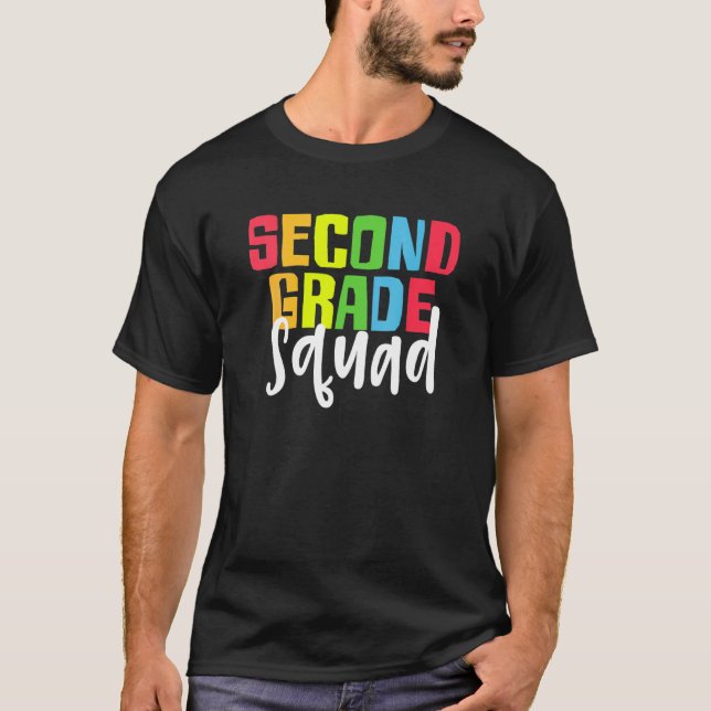 Back To School Team 2nd Second Grade Squad Student T-Shirt (Front)