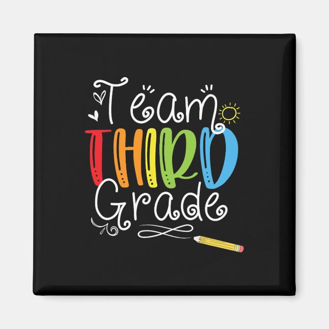 Back To School Team Third Grade 3rd Teacher Studen Magnet (Front)