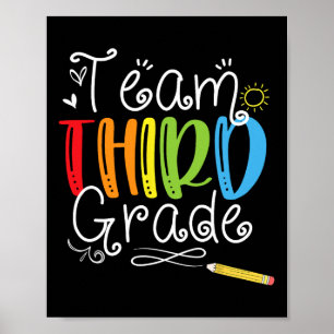 Back To School Team Third Grade 3rd Teacher Studen Poster