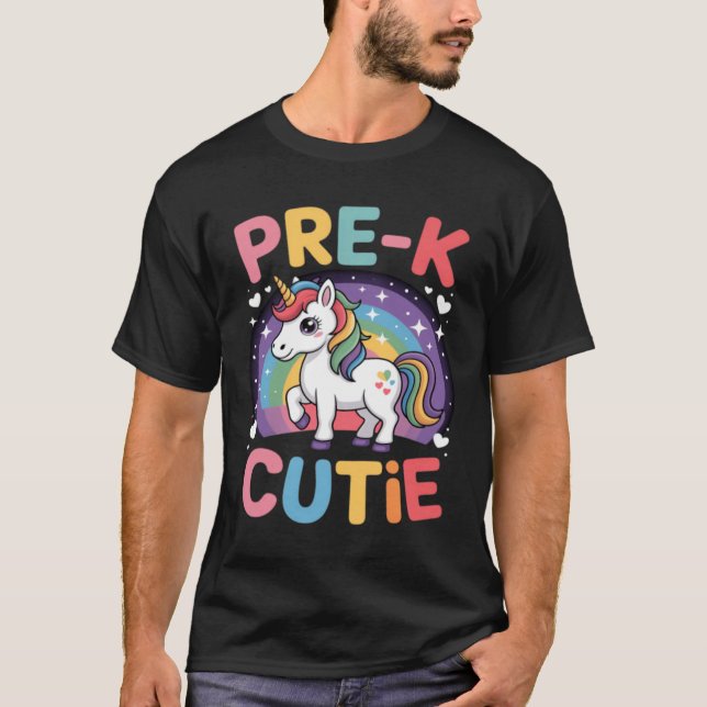 Back To School Tee First Day Of Pre-K Pre-K Cutie (Front)