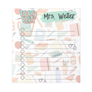 Back to school themed to-do list notepad