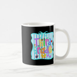 Back To School Third Grade Girls Bow 3rd Grade Tea Coffee Mug