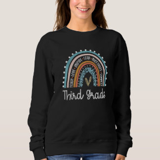 Back To School Third Grade Rainbow First Day Teach Sweatshirt