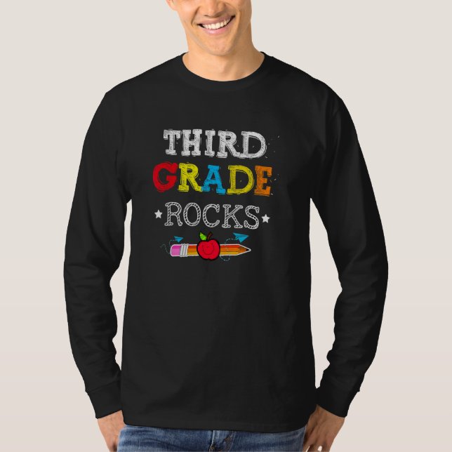 Back To School Third Grade Rocks Team 3rd Grade Te T-Shirt (Front)