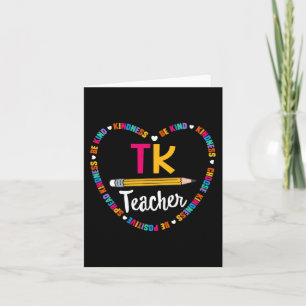 Back to School TK Teacher Transitional Kindergarte Card