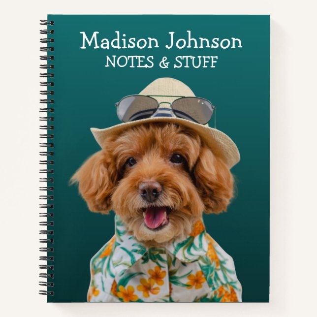 Back to school Toy Poodle notebook (Front)