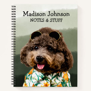 Back to school Toy Poodle notebook