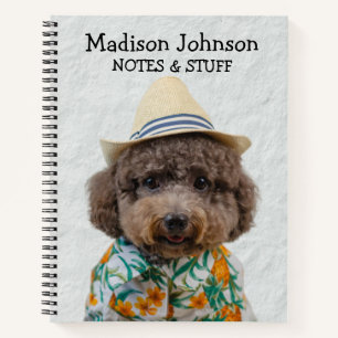 Back to school Toy Poodle notebook