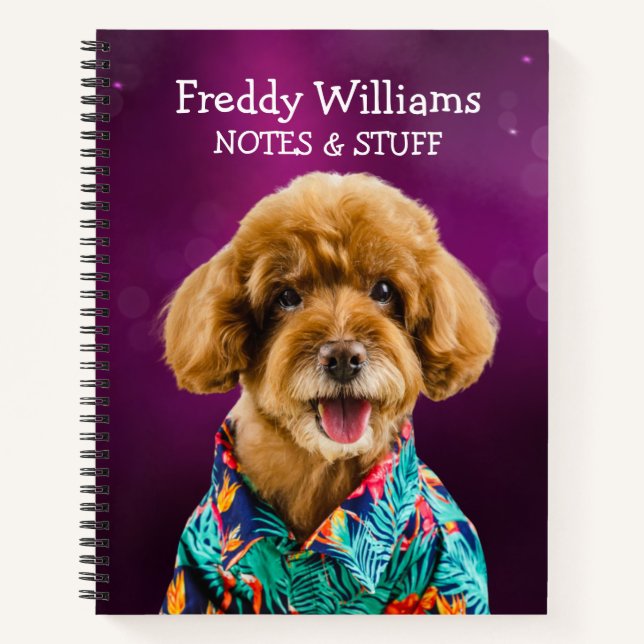 Back to school Toy Poodle notebook (Front)