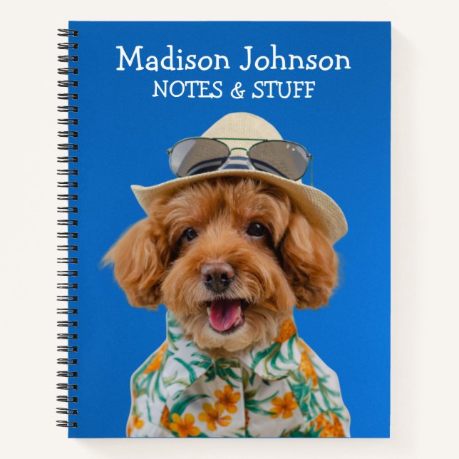Back to school Toy Poodle notebook (Front)