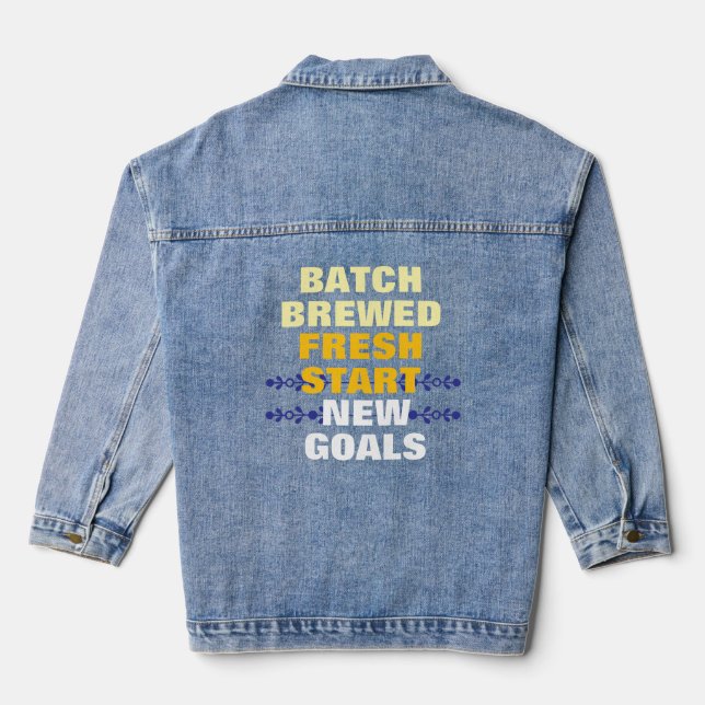 back to school Tri-Blend shirt Denim Jacket (Back)