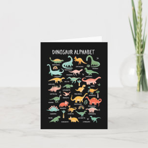 Back To School Types Of Dinosaurs Alphabet Identif Card