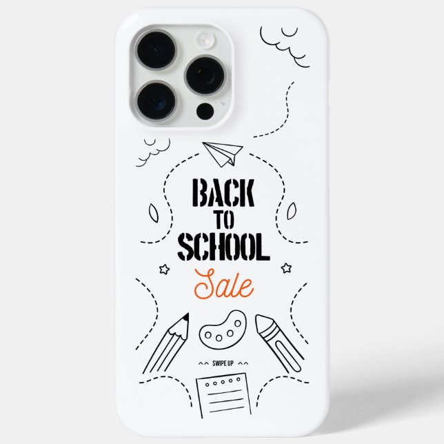 Back to School Typography Design Case-Mate iPhone Case (Back)