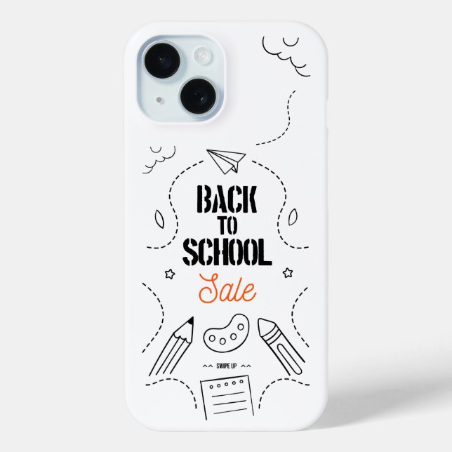 Back to School Typography Design Case-Mate iPhone Case (Back)